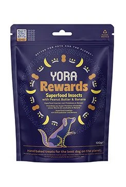 YORA Dog poch. z hmyzu Rewards arašídy a banán Gramáž 100g