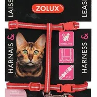 Arnés para gato con correa rojo Rozměr 1,2m