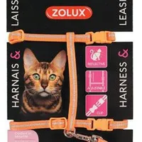 Arnés para gato con correa naranja Rozměr 1,2m