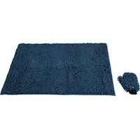 Alfombra de microfibra 120x80cm + guante azul