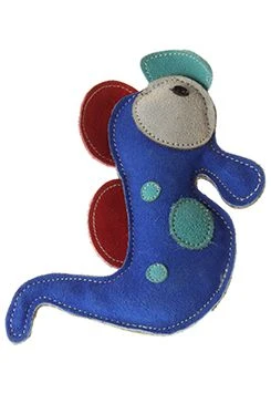 Juguete perro Caballito de mar piel de colores 23,5x15cm