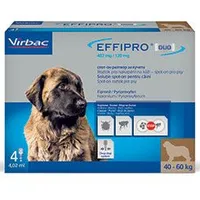 Effipro DUO Dog XL (40) 402 120 mg Gramáž 60kg, Objem 02ml, Počet 4x4