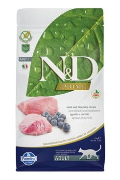 N&D PRIME CAT Lamb & Blueberry Gramáž 1,5kg, Stáří Adult