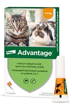 Advantage para gatos pequeños y conejos Gramáž 40mg, Objem 4ml, Počet 1x0