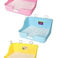 Litter Box for Rabbits and Ferrets with Plastic Grate 28x21x16cm