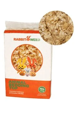 Hobliny podestýlka lis.hrubá TOP RabbitWeed Gramáž 1,5kg, Objem 70l