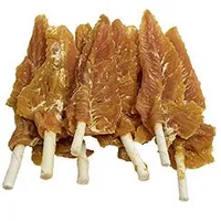 For Dogs and Cats Pochoutka Kuřecí filety na tyčce z buvolí kůže Gramáž 250g
