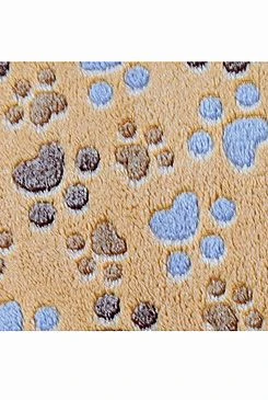 LASLO Dog Blanket with Paw Print 75x50cm Beige TR