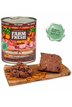 Dog Venison & Rabbit + Sweet Potatoes can Gramáž 800g