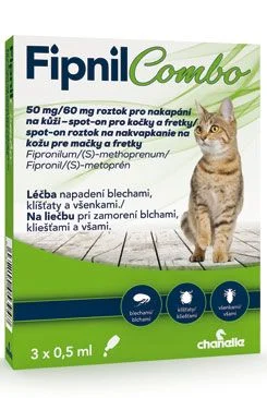 Fipnil Combo Cat 50 Spot on Gramáž 60mg, Objem 5ml, Počet 3x0