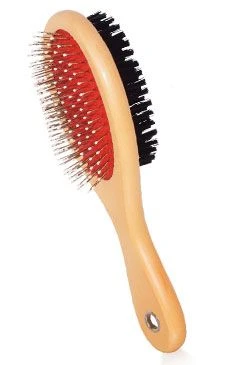 Double-sided brush large bristles + pin with balls Rozměr 22cm