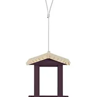 Comedero exterior FLORA 1 para semillas, madera, morado