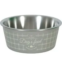 Comedero de acero inoxidable para perros FOOD DOG marrón Objem 400ml
