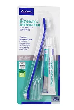 C.E.T. Enzymatic Toothpaste for Dogs Poultry Flavour + Brushes Gramáž 70g