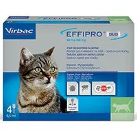 Effipro DUO Cat (1 ) 50 60 mg Gramáž 6kg, Objem 5ml, Počet 4x0
