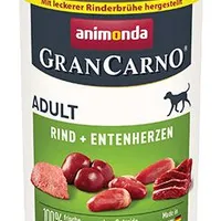 perro GRANCARNO lata vacuno corazón de pato Gramáž 400g, Stáří Adult
