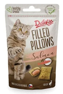 Almohadillas rellenas para gatos con salmón Gramáž 40g