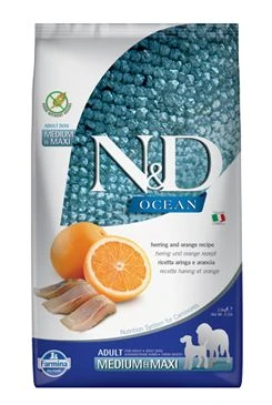 N&D OCEAN DOG M L Herring & Orange Gramáž 2,5kg, Stáří Adult
