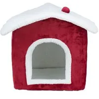 Vánoční pelech domek Xmas NEVIO plyš 35x45x48cm