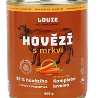 LOUIE Dog konz. Hovězí s mrkví a prebiotiky Gramáž 200g