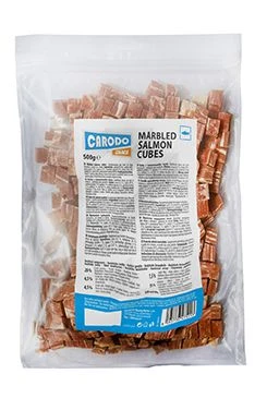 Premio para perros. Bocaditos de salmón marmolado Gramáž 500g