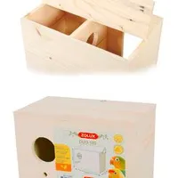 Nido de madera DUO 160 para pájaros – montaje en jaula