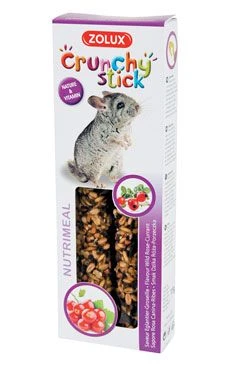 Pochoutka CRUNCHY STICK činčila šípek rybíz