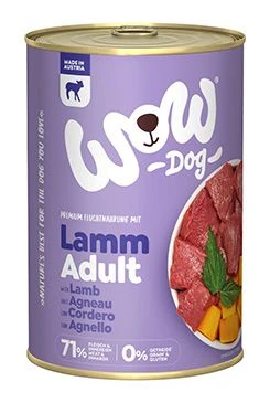 WOW Dog konz. jehněčí s dýní Gramáž 400g, Stáří Adult