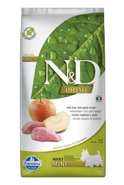 N&D PRIME DOG Mini Boar & Apple Gramáž 7kg, Stáří Adult