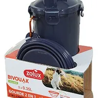 Botella 2 en 1 + 2 cuencos BIVOUAK 2x350ml azul
