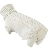 MEGEVE Cream Turtleneck Sweater for Dogs Rozměr 25cm