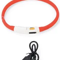 USB Visio Light LED Rechargeable Cat Collar Red KAR Rozměr 35cm