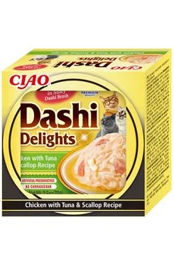 Cat Dashi Delights Pollo con Atún y Vieira Gramáž 70g