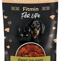 FL dog cat treat Rabbit mini rings Gramáž 70g