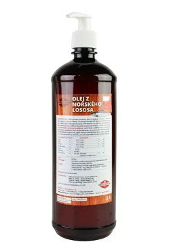 Aceite de salmón 100% para perros Objem 1000ml