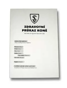 Zdravotní průkaz pro koně (nový vzor) Počet 1ks