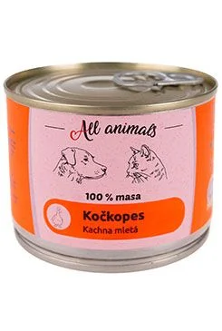 All Animals kočkopes konz. Kachna mletá Gramáž 200g