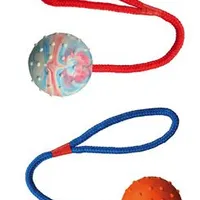 Dog Toy Bumpy Ball on a Rope TR Rozměr 30cm