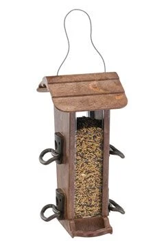 Outdoor plastic bird feeder JOK 21 wood decor FP