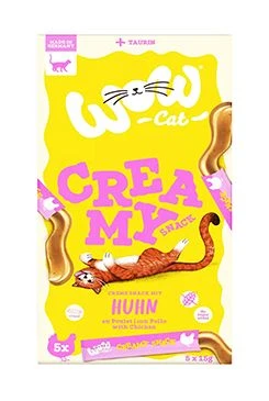 Snack para gatos Creamy Snack con pollo 5x15g