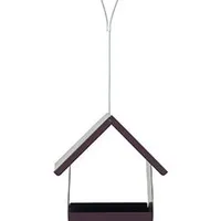 Comedero exterior CASITA para semillas, metal, morado