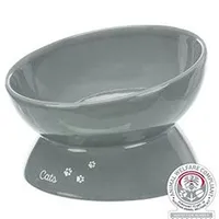Comedero cerámico ergonómico XXL elevado gris TR Objem 0,35l, Rozměr 17cm