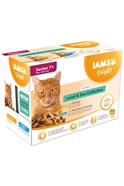 Cat Delights pouch Land&Sea in gravy 12x85g Stáří Senior
