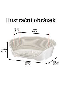 Cama de plástico SIESTA DLX 4 marrón 61,5x45x21 FP Rozměr 5cm
