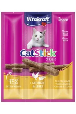 Classic Cat poch. Stick drůbež+játra 3x6g