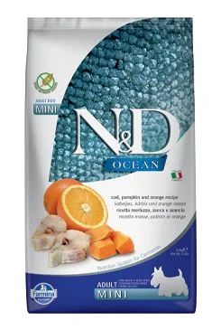 N&D OCEAN DOG Mini Codfish&Pumpkin&Orange Gramáž 2,5kg, Stáří Adult