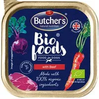 Dog Bio Foods with Beef tray Gramáž 150g