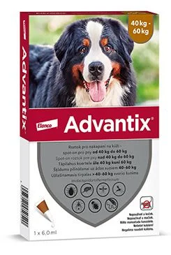 Advantix Spot on 1x6ml pro psy 40 Gramáž 60kg
