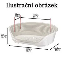 Cama de plástico SIESTA DLX 4 marrón 61,5x45x21 FP Rozměr 5cm