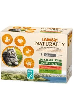 Cat Naturally sobre Land&Sea en salsa 12x85g Stáří Senior